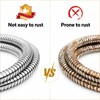 RALANDA 79 Inch Shower Hose Replacement, Extra Long Chrome Stainless