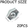 20pcs Wire Rope Single Clip with A Clear Plastic Box