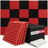 52 Pack Black red 1" x 12" x 12" Acoustic