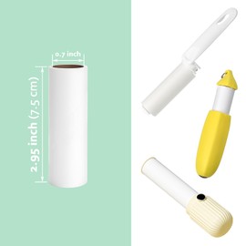 2.95 inch Lint Roller Refill for MINGRACE Mini Lint Roller Travel Size Lint Remover Refills for Clothes, 6 Rolls by 40 Sheets per Roll Total 240 Extra Sticky Sheets (Refills Only)