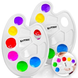 Paint Palette - 2 Pack Paint Tray, Paint Palette Tray for Kids Painting, Paint Trays for Kids and Adults - Paint Supplies, Paint Holder Tray for Art Classes, Paint Party's, Paint Pallets for Kids