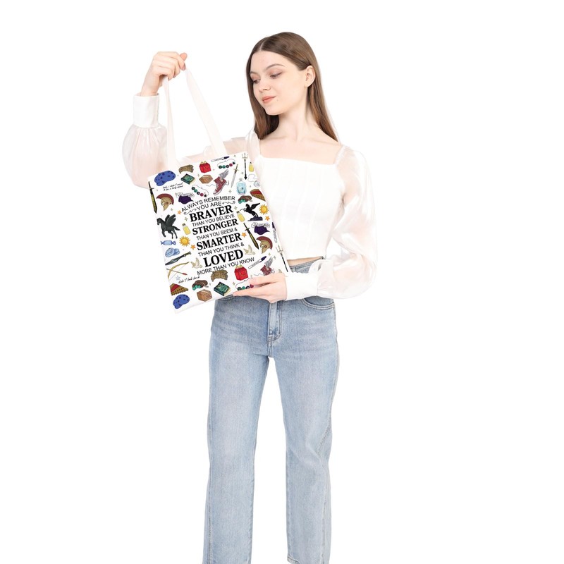 WSNANG Camp Half Blood Canvas Tote Bag Greek Mythology Fans