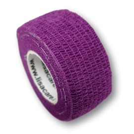 LisaCare Pflasterverband, Wundpflaster, Kinderpflaster, Pflaster auf Rolle, elastisch & ohne Kleber, 2,5cm breit (10er Packung, Lila)