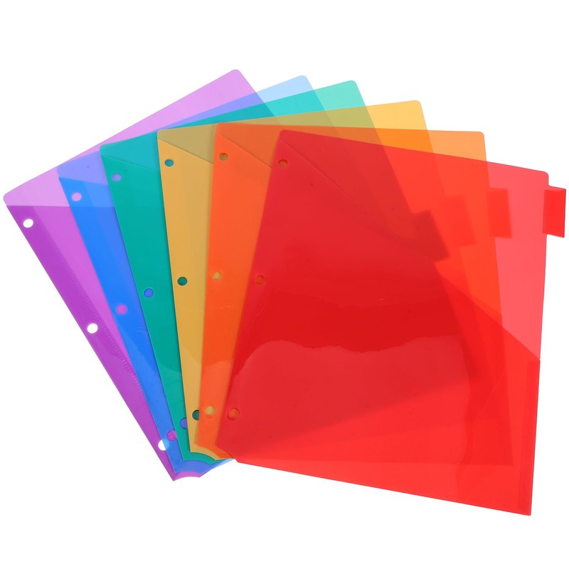 Separadores de Carpeta de Plástico con Pestañas, Carpeta de 3