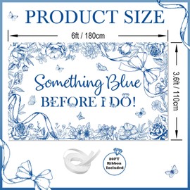 Avezano Something Blue Before I Do Backdrop Something Blue Before I Do Bridal Shower Decorations Banner Floral Bachelorette Engagement Wedding Party Supplies Photo Shoot Studio Props (6x3.6ft)