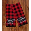 St Nick Holiday Buffalo Plaid Hand Towels Farmhouse Bear Mama