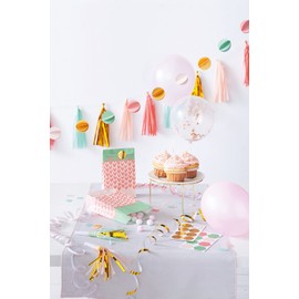 folia 45402 Party Decoration Girls, 41 Pieces, Set with Streamers, Garlands, Balloons and Many Other Decorations, Beautiful Equipment for Birthdays, Festivals and Many Other Occasions