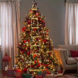 HPYDIY 5.5ft Santa Climb LED Hanging Lights Christmas Decorations Outdoor Lights Waterproof Eave Decorative Light Strings