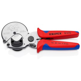 KNIPEX Pipe Cutter for Composite and Plastic Pipes with Multi-Component Sleeves Chrome-Plated 210 mm 90 25 25