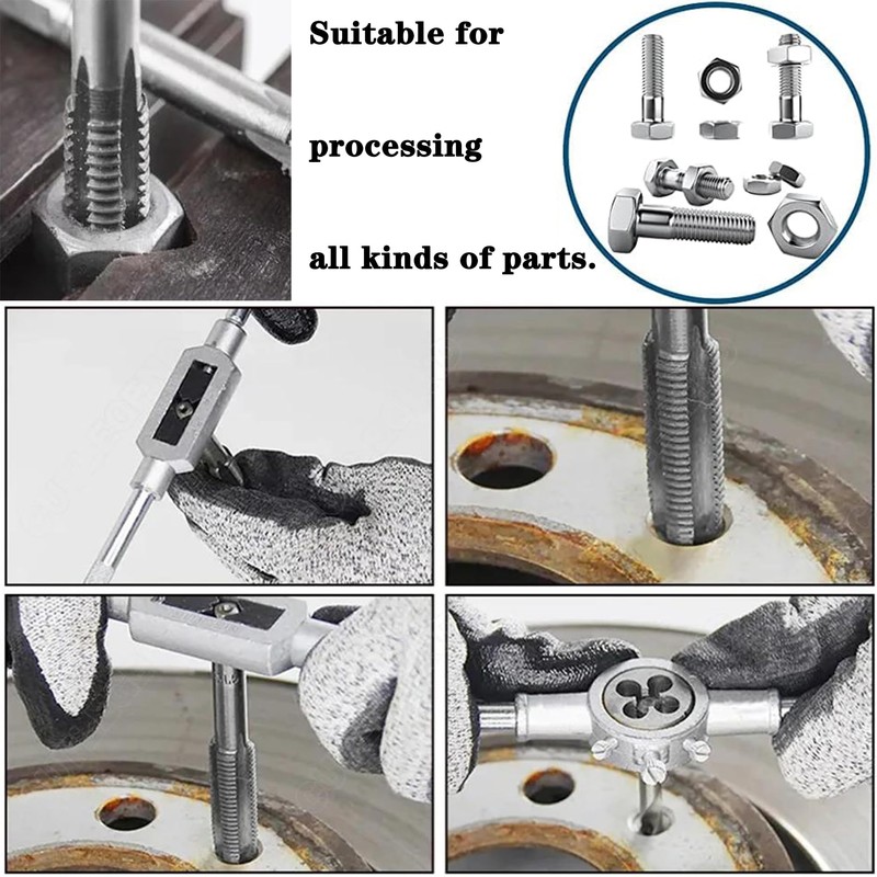 KEWAYO 32pcs Tap and Die Set, Metric SAE Screw Thread