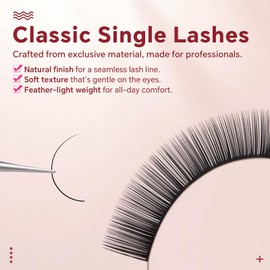 KADS 0.03mm Ultra-Thin Individual False Eyelashes – 7-20mm Length, 4 Curl Types (C/CC/D/DD) for Natural to Dramatic Look – DIY Cluster Lashes, Reusable & Cruelty-Free (CC, 7-15mm)