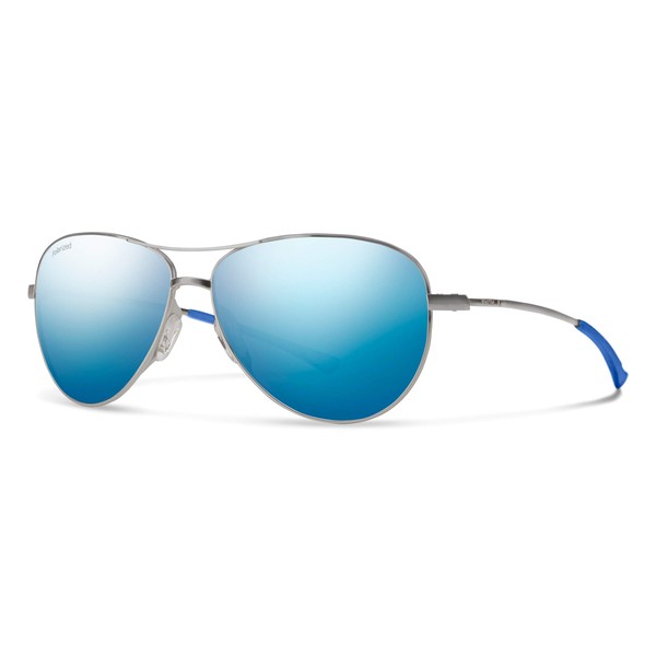 Smith Langley Sunglasses Matte Ruthenium/Polarized Blue Mirror