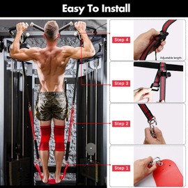 SYNTECSO Pull Up Assistance Bands, Pull-up Assist Bands with Elastic Rope Pull Up Resistance Bands Arm Exercise Equipment