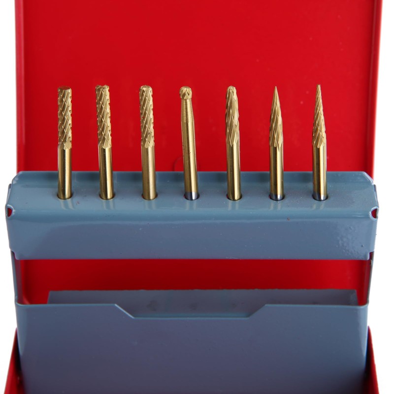 Titanium Coated Tungsten Carbide Bar Bar Set of 7 Shank Diameter