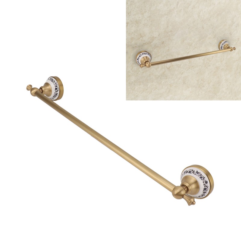 Towel Bar European Style Single Rod Hanging Bath Towel Holder
