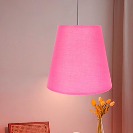 Generic Small Lamp Shade Clip on Bulb:Barrel Fabric Lampshade Double Mini Lamp Shade for Table Lamp,Chandeliers,Wall Lamp,5.50X5.50X5.11in, 14.00X14.00X13.00CM, Pink, D00412DMG40Y6PHXKSY21S