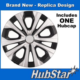 HubStar Replacement Hubcap for Toyota Corolla 2020-2022, Prius 2019-2022, 15-inch Replica Wheel Cover (1 Piece) 61188