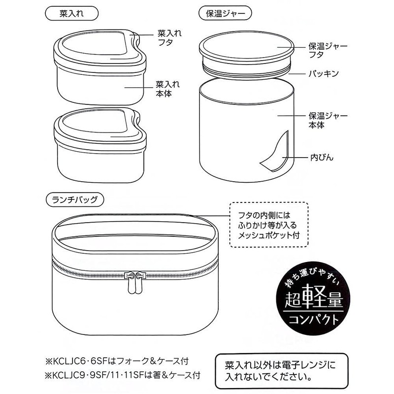 Skater KCLJC9AG-A Lunch Jar, Antibacterial, Insulated Lunch Box, Brooklyn, Large