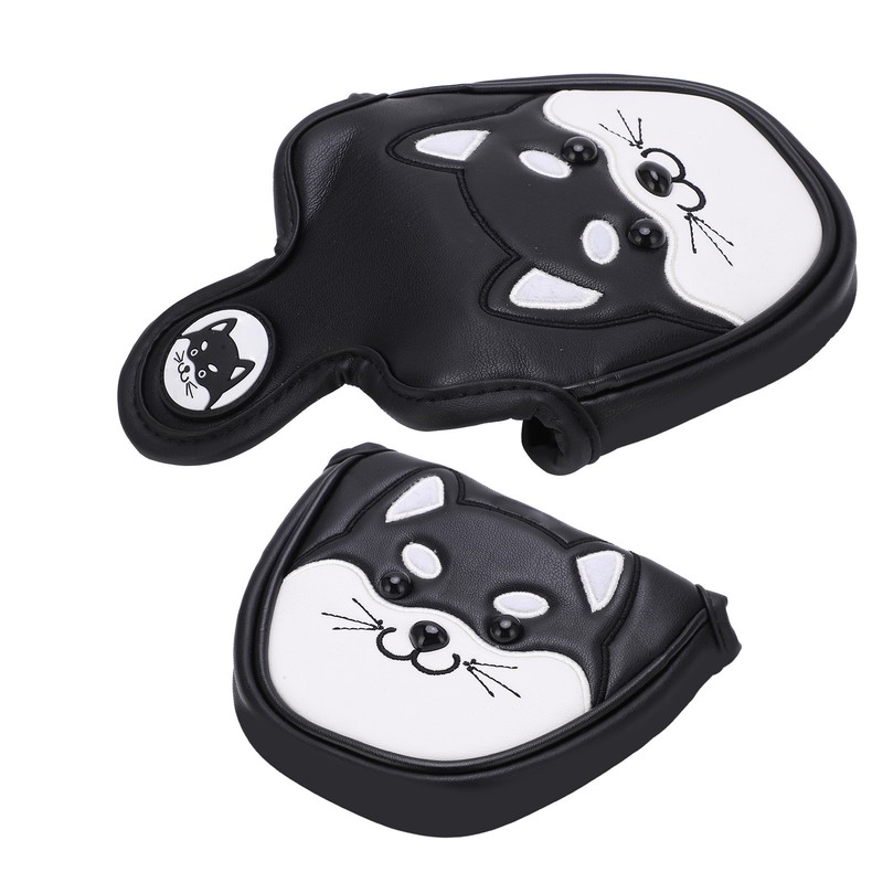 PU Leather Golf Putter Head Covers with Magnetic Closure Waterproof