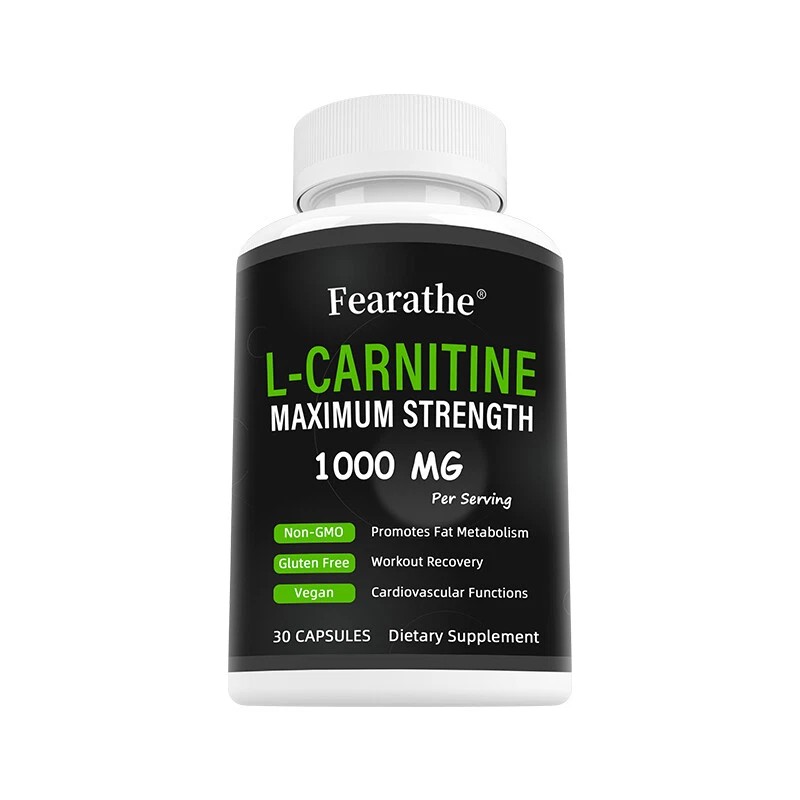 L-Carnitine 1000mg Maximum Strength Capsules - Non-GMO and Gluten Free