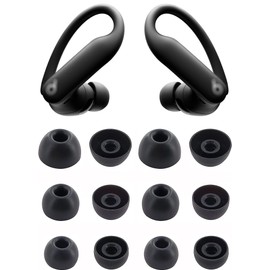 ALXCD Replacement Ear Tips Compatible with Powerbeats Pro 2 Headphone, S/M/L 3 Sizes 6 Pairs Soft Silicone Earbuds Tips, Fit for Powerbeats Pro 2 PB Pro 2, 6 Pairs Black