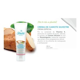 Sheló Nabel crema de camote silvestre y vitamina E, nutre y equilibra la piel