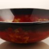HM HomeMieco Red Glass Vessel Sink with Faucet and Drain