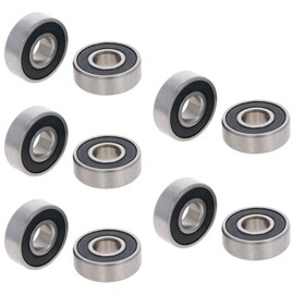 Othmro 6201-2RS Ball Bearing 12mm x 32mm x 10mm Deep Groove Ball Bearing Carbon Steel Z1 (Pack of 10)