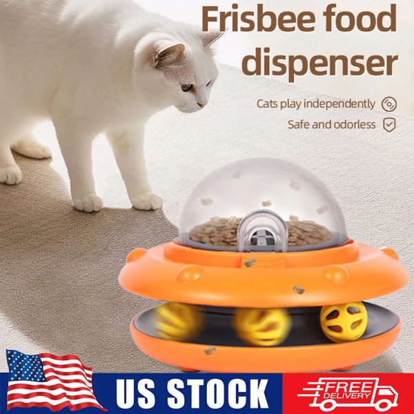 Unbranded Electric Interactive Cat Feeder-2-in-1 Slow Feeder & Track Ball