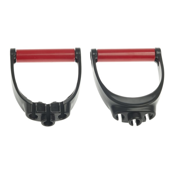Lifeline Triple Grip Handles Fit Up to Three Resistance Cables for Continuous Muscle Tension Training , Black/Red