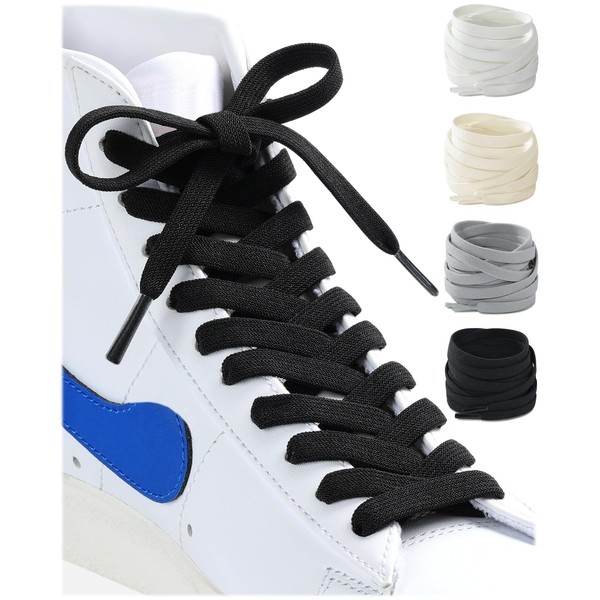 Stepace 2 Pairs Elastic Shoe Laces For Sneakers 5/16" No