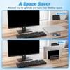 Chunful Adjustable Vertical Laptop Stand for Desk, Acrylic 4 Slot