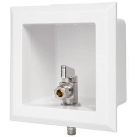 EFIELD Toilet Outlet Box, Pex Pre-Assembled,1/2-Inch Barb Crimp Pex with Installed 1/4-Turn Angle Stop Valve, Chrome Plate,(TL003)
