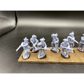 Nerd Herd Wargaming 40mm, 3D Printed, AWI, Hessian Jaegers Skirmishing (12), Black Powder