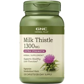 GNC Herbal Plus Milk Thistle 1300mg Extra Strength 120 expiration  09/27