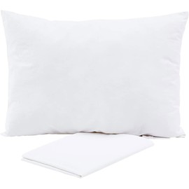 Toddler Pillow 40 x 60 cm with Cotton Pillowcase - Soft Cotton Pillow Children for Sleeping - Hypoallergenic Baby Pillow - Children's Pillow Bed Pillow Sleeping Pillow White Pillow