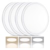 LUMLLSAJI 4 Pack LED Flush Mount Ceiling Light, 24W Ultra