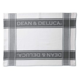 DEAN&DELUCA Tea Towel, Gray, Large, Loop, Logo Included, Kitchen Towel, Dish Towel, 27.6 x 19.7 inches (70 x 50 cm)