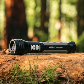 Police Security - Twin Power 600 Lumen LED Flashlight - Choose Your Power - Rechargeable w/Backup Backup, Water-Resistant, USB-C, Twist Focus, Impact Resistant – Camping, Hiking & Emergency Use