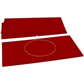 FindingKing 3 Red Velvet Jewelry Chain Display Pad Showcase Tray Inserts 14 1/8"