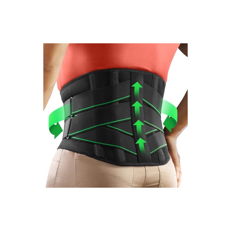 FREETOO Ergonomic Back Support Belt for Men Women Lower Back