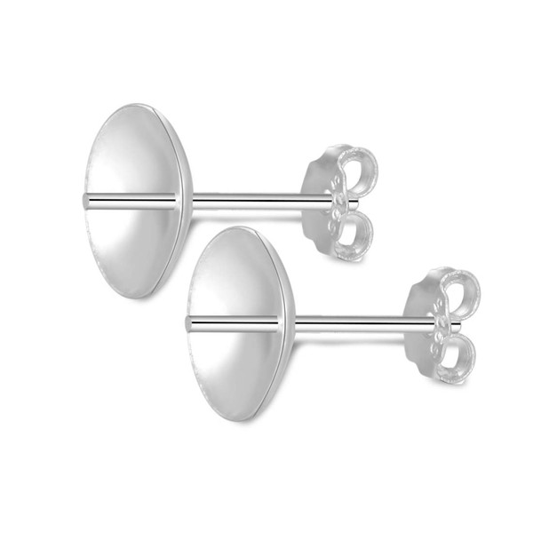 100pcs Hypoallergenic Earring Posts | Silver Plated Brass Stud Earrings