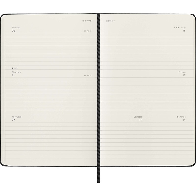 Moleskine Weekly Planner 2023, German Language, 12 Months with Horizontal