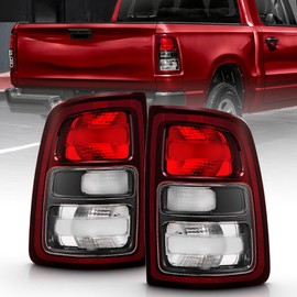 KEEKPO - For 2019 2020 2021 2022 2023 2024 RAM 2500 3500 Incandescen Black Bezel Tail Lights Brake Lamps Pair Left+Right