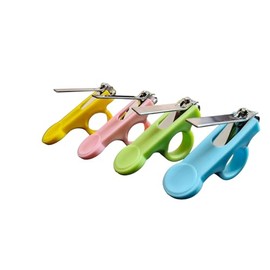 Baby Nail Clippers with Splatter Proof Case, Set of 4, Assorted Colors
