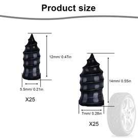 LINTRA 50 Stück-Set Auto Reifen Reparatur Kit, Gummibeschichtet Vakuum Reifen Reparatur Nagel, 2 Größen Reifenreparaturnägel, Kapselverpackt Reifenflickzeug Auto, für Autos, Motorräder, Lastwagen