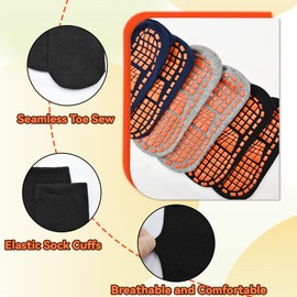 ELUTONG Non Slip Yoga Socks 2/4 Paris Pilates Grip Socks Yoga Socks for Women&Men Anti Slip Socks Grip Ankle Socks for Yoga, Pilates, Ballet, Hospital, Home UK 6-8