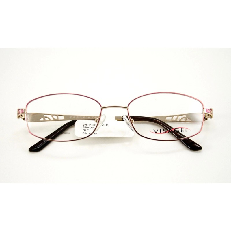 Visage NEW Visage E212 Gold Womans Prescription Eyeglass Frames MSRP