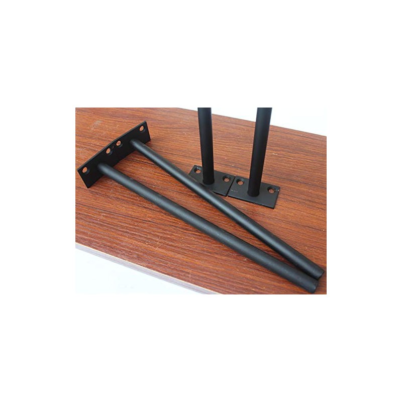 12 Pcs 10" Black Solid Steel Floating Shelf Bracket Blind