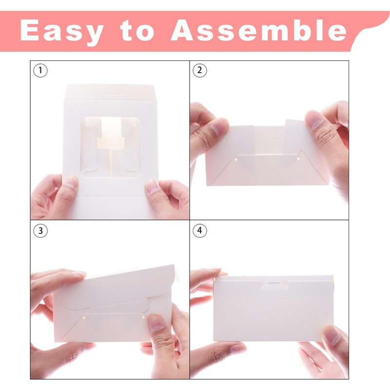 Zzrywuty 10x10x5 Inches Cake Box with Cake Board Set (40Pcs,